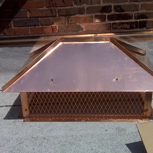 Custom copper hip & ridge cover